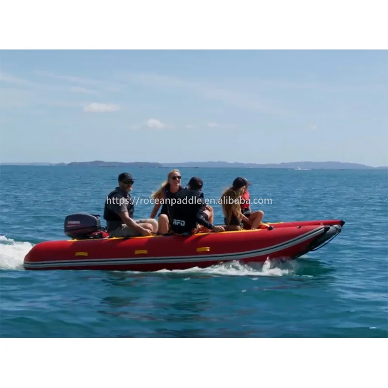 High Speed Light Weight 3m-4m Folding Inflatable Catamaran Landing Craft with CE