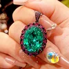 Black gold Parra green pendant with chain