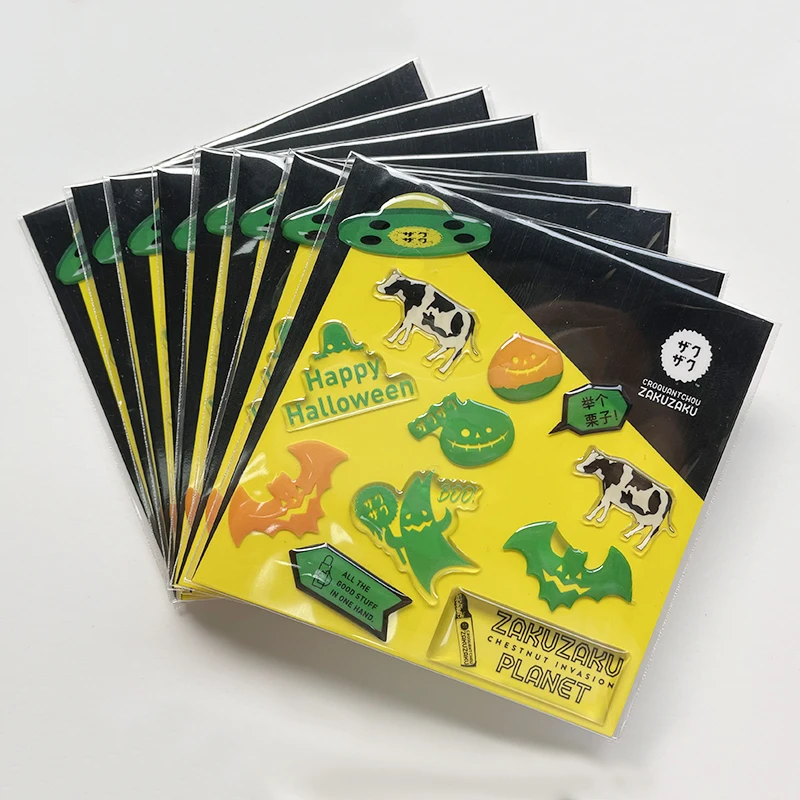Reusable Cosmetic  Decorative Sticker Epoxy 3d Gel Clear Resin Soft  Sticker