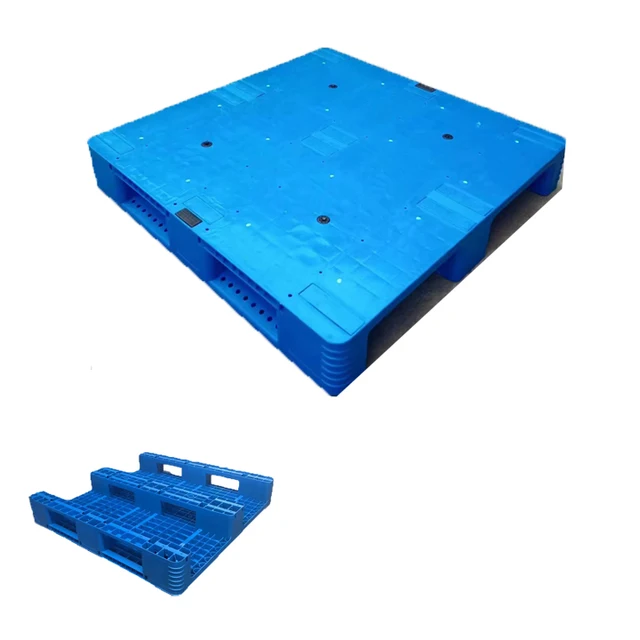 Wholesale Sale Of Large Three-Slide Plastic Pallets Heavy Duty Pallets With Blue Stackable Steel