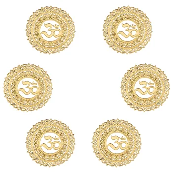 Alternative view of Gold Elephant with OM Design Special Hollow 4G 5G Anti-Radiation Stickers PVC EMF Protection