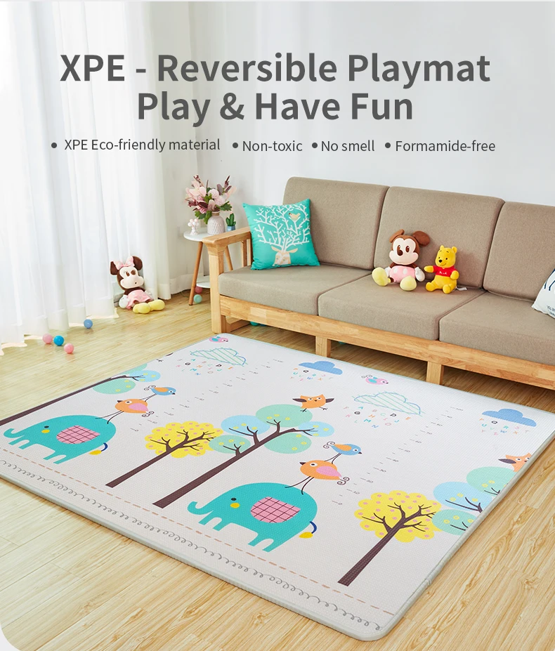 Xpe Custom Children Padded Soft Pu Playmat Non Toxic Foam Kids Puzzle