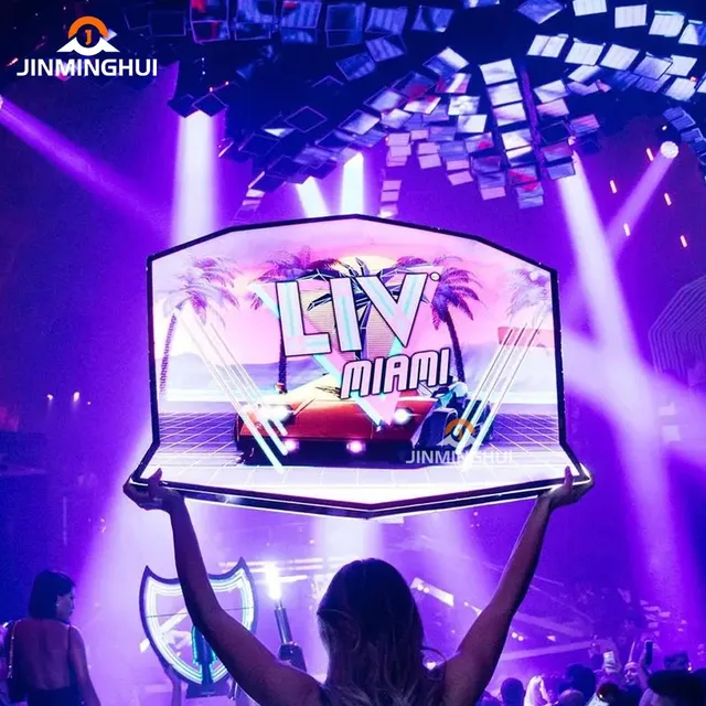 Top Selling Rechargeable LED Presenter Letter Message Board Display Screen Pentagram Shape Remote Control Nightclub Advertising