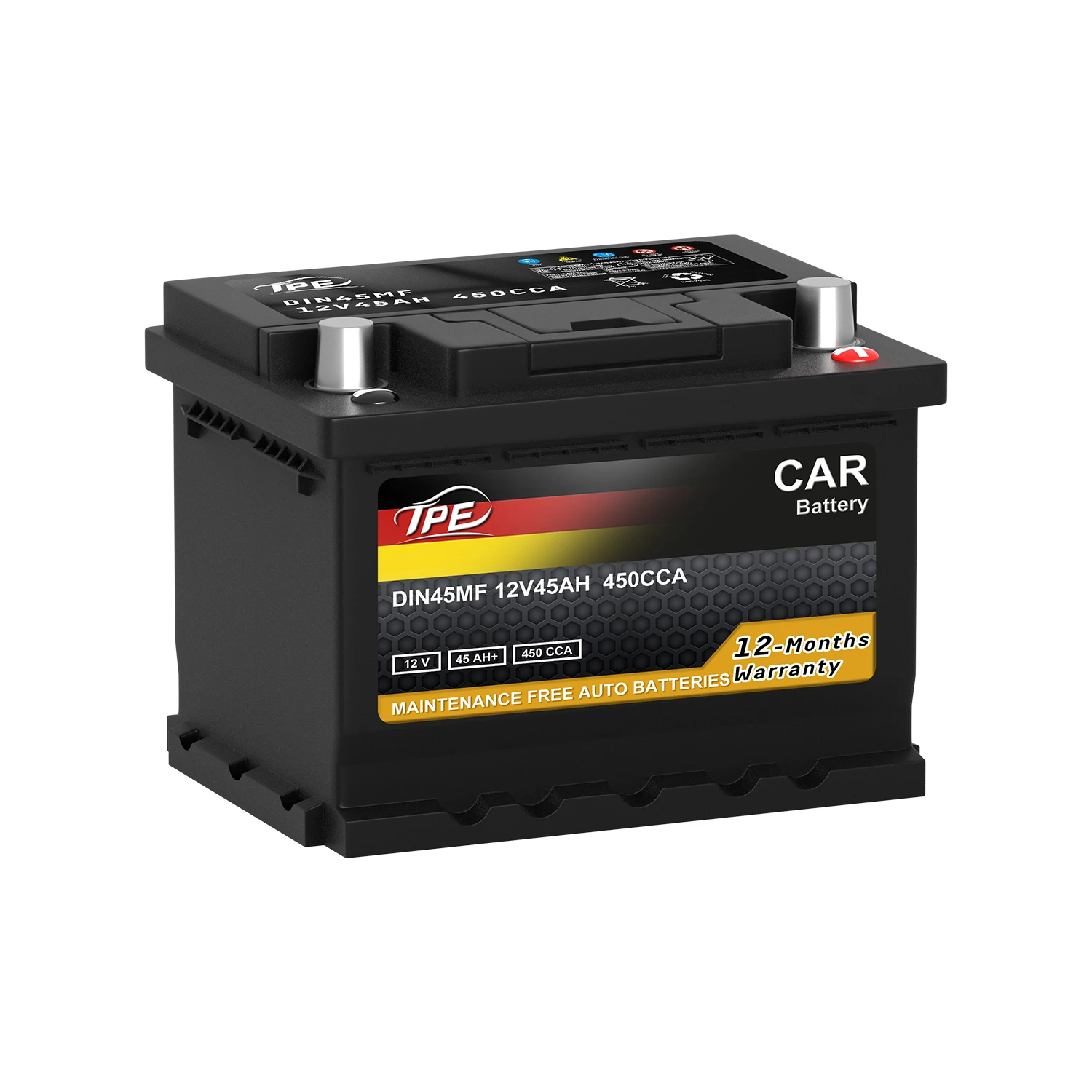 DIN45MF High-Performance Lead Acid Manufacturer-Free 12V45Ah Automobile Car Batteries from factory manufacture