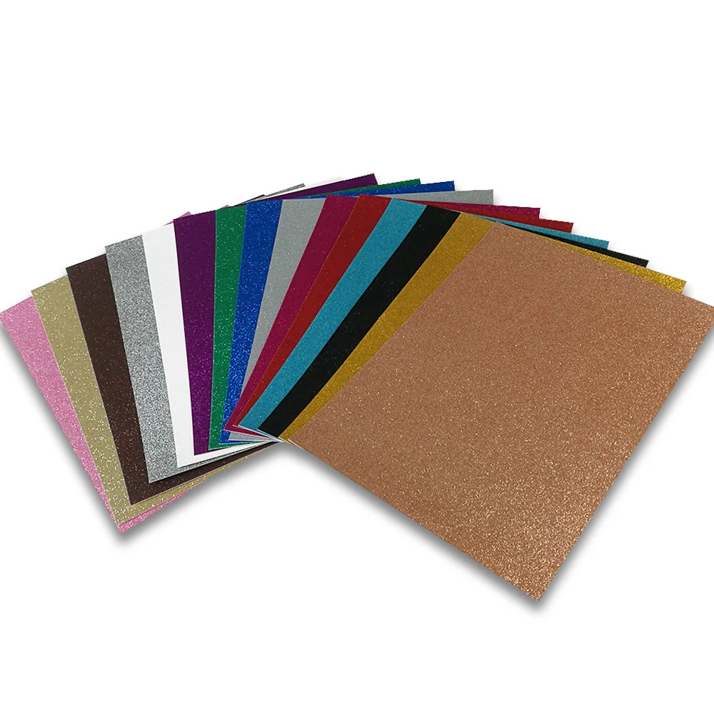 Wholesale Glitter Paper Stock Glitter Cardstock 320gsm A4 39sheets/bag