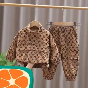 Custom Brand Autumn Outfits 2 Piece Set 80cm to 110cm Years Old Kids Children's Wear Boutique Sets Clothes for Kids