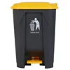 Gray bucket with yellow lid