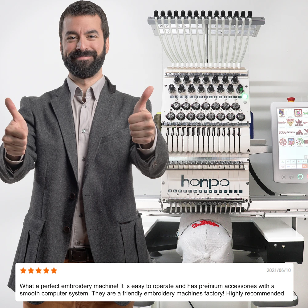 Multifunction Computer Embroidery Machine Single Head with 10" Touch Screen LCD Monitor