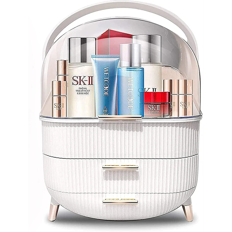 Fashion Big Capacity Cosmetic Storage Box Waterproof Dustproof Bathroom  Desktop Beauty Makeup Organizer Skin Care Storage Drawer