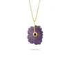 3.Quartz Améthyste Violet avec CZ Noir