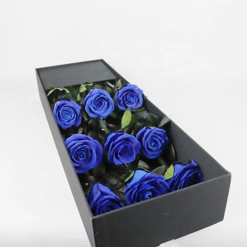 Caja De Regalo De Tallo Largo,Ramo De Rosas Preservadas Para El Día De San  Valentín,Color Rojo Real - Buy Venta Al Por Mayor Y Ramo De Rosas,Real Y Rosa  Ramo De Novia,De