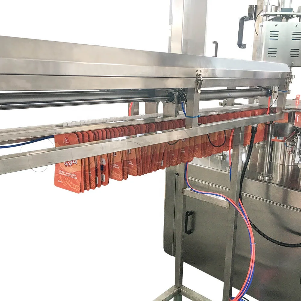 Rotary Automatic Premad Spout Bag Doypack Suck Pouches Filler Drink Milk Filling Equipment and Capping Machine for Liquid Juice