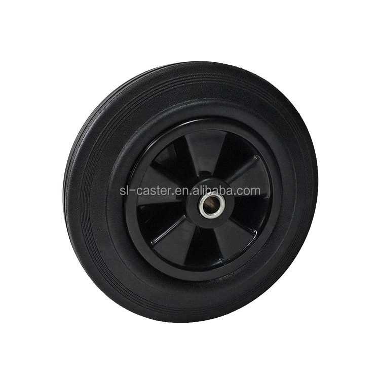 6IN Brake Type Waste Bin Castor 150mm Locking Trash Container Wheel 6" 6.4" 8" Black Solid Rubber Wheel Garbage Dust Can Caster