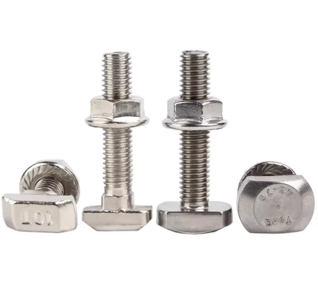 product customer favorite nuts bolts and screws set stainless steel hex flange nut and t slot bolt for 20 30 40 45 aluminum profile-63