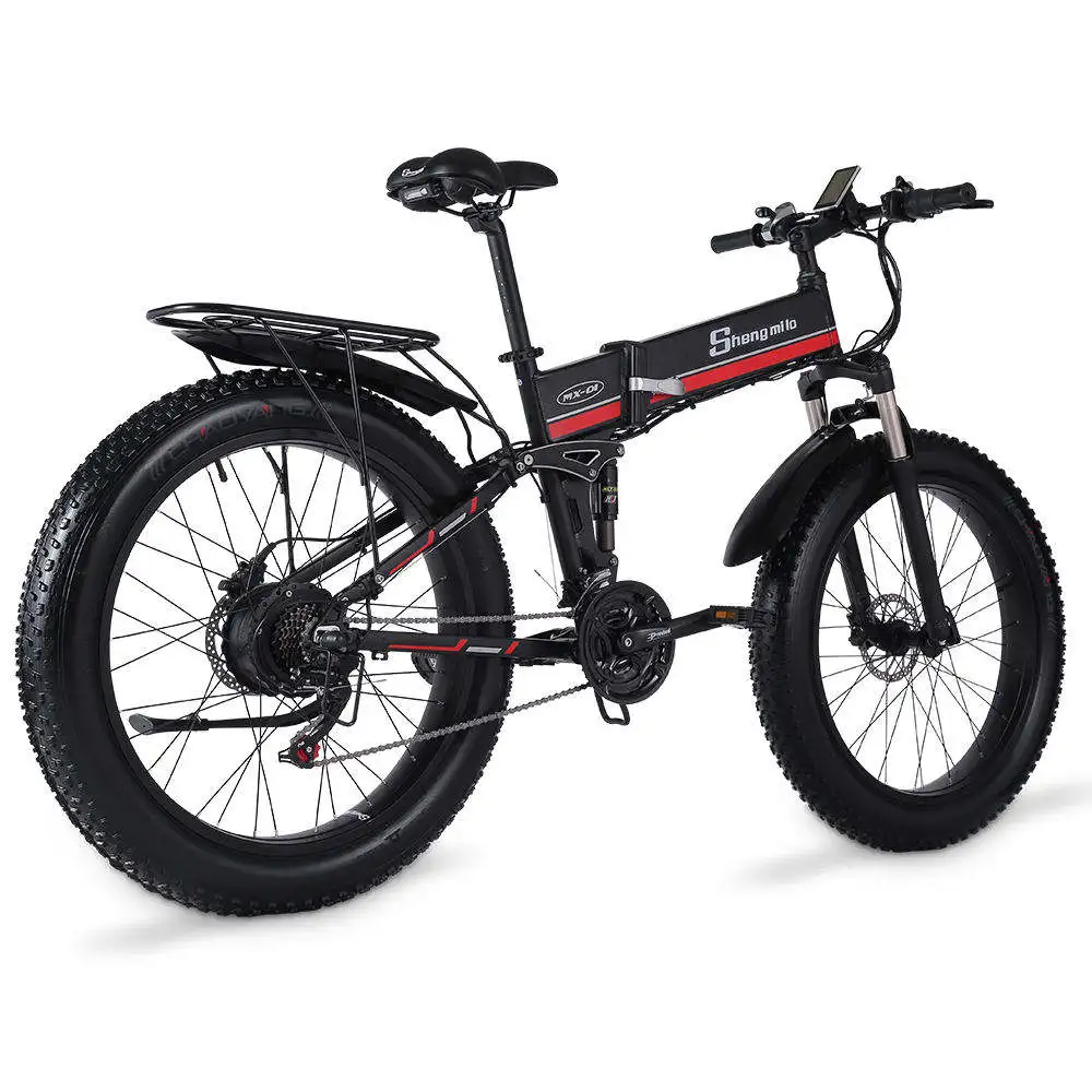 SHENGMILO MX01電動自転車: 26インチ、1000W電源、48V 12.8Ah 