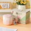 Hand-pinched dreamy purple-cup lid spoon-premium gift box
