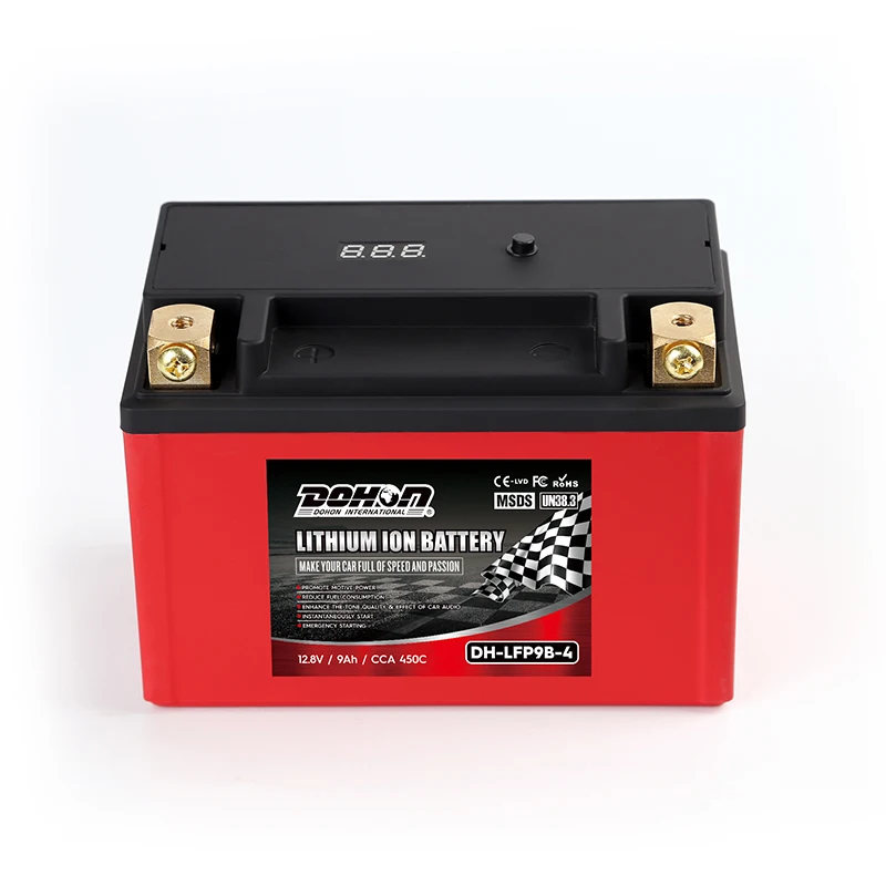 Motorcycle Starting Battery Lfp9b4 Lithium Ion Motorbike Battery 12.8v