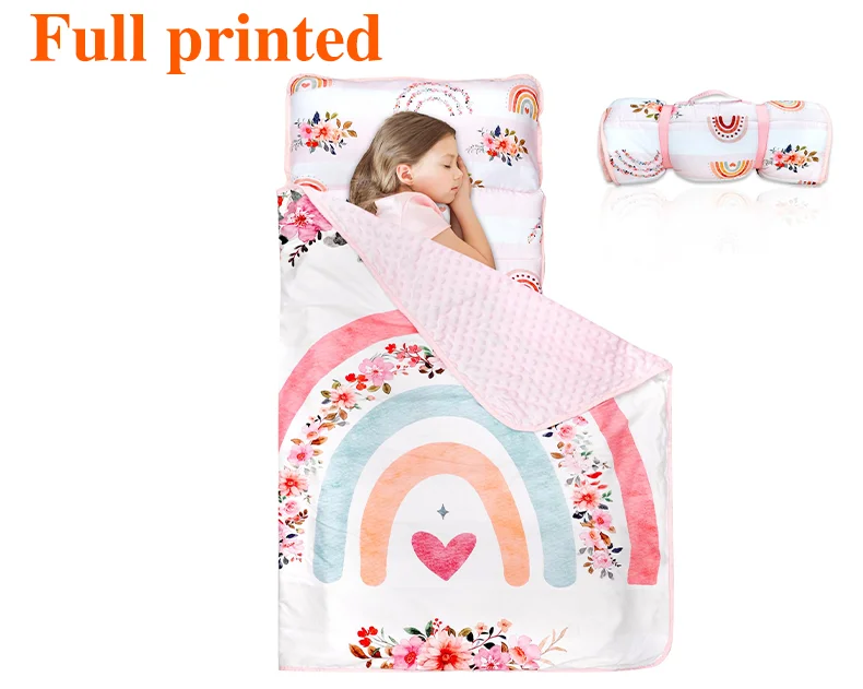 Cartoon Sleeping Bag Preschool Seersucker Nap Mat Extra Large Full