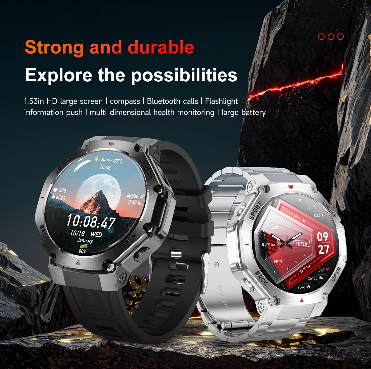 Welcome OEM Order, Factory Whole Selling Sanvnet Tr3 Max Sports Smart Watch 2025 Ip67 Bt Call Heart Rate Health Monitor Compass Gps Outdoor Flashlight Smartwatch For Men - Buy Rdfit App Smartwatch fitness Tracking Smartwatch round Shape Smartwatch compass Equipped Smartwatch sleep Monitoring Smartwatch