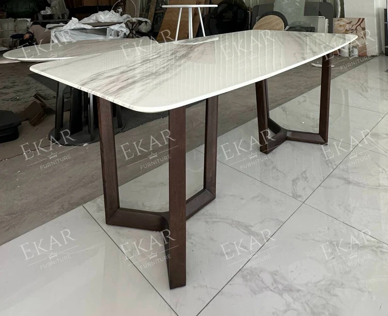 product modern sleek rectangular dining table set luxury european design marble wood contemporary home bar entry school furniture spaces-67