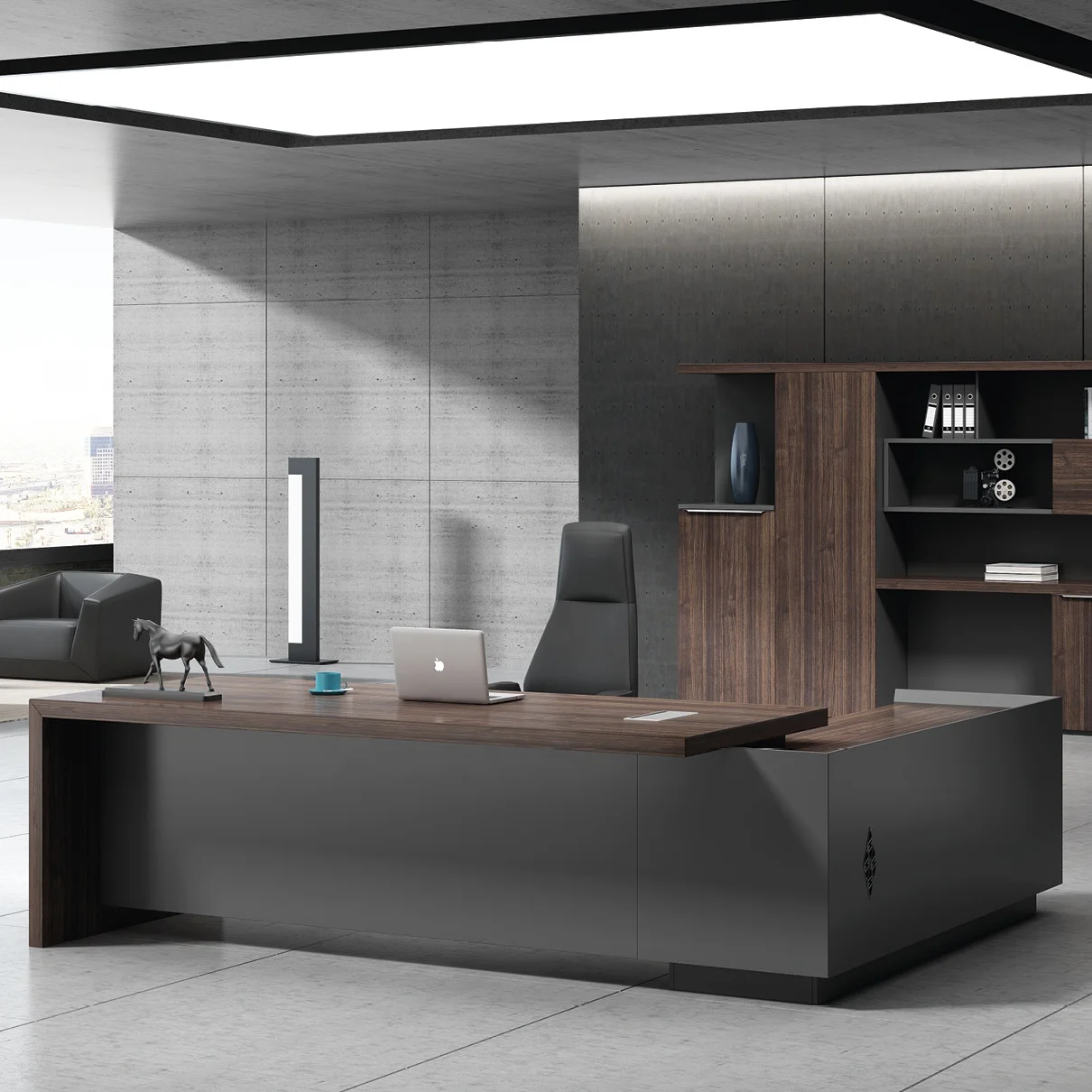 Wholesale Modern Design Office Desk Furniture With Storage Cabinet ...