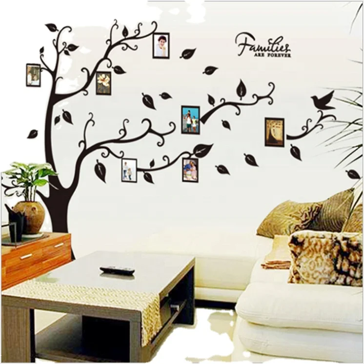 Removable DIY Wall Sticker Family Tree Wall Decor for Apartment Home Bedroom 