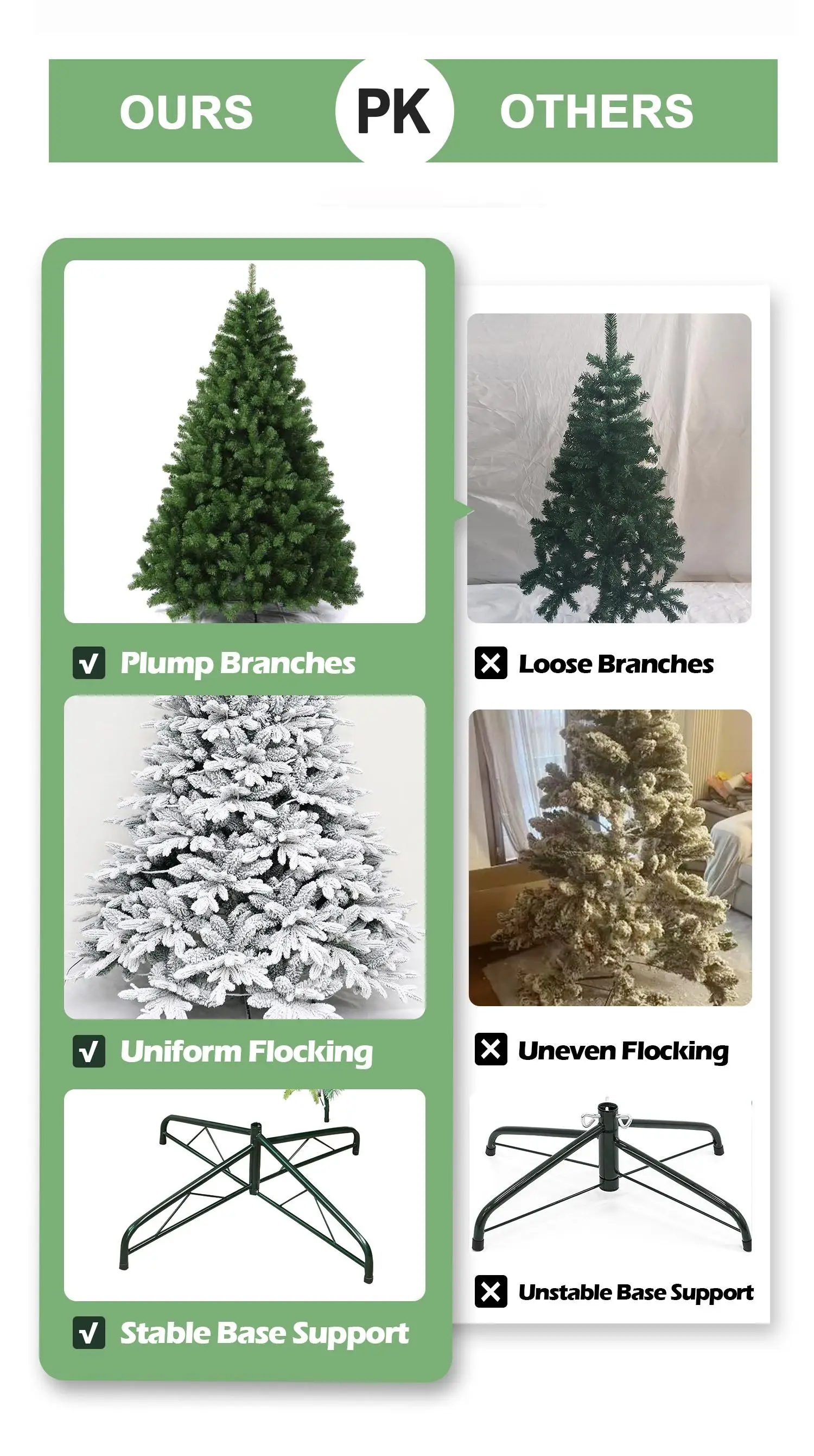 4ft/5ft/6ft/7ft/8ft/9ft Prelit Led Christmas Tree Pe+pvc Material Arbol De Navidad Artificial