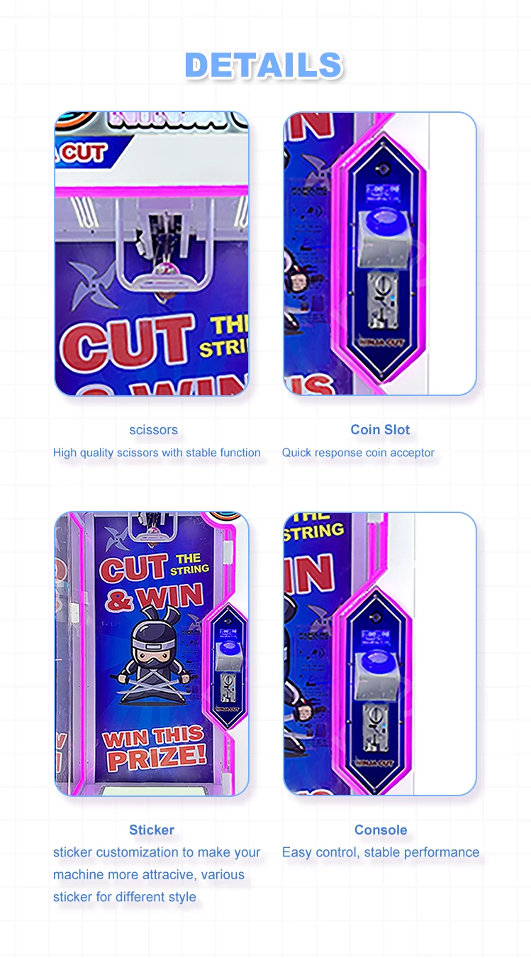 Pink Date Cut Prize Coin Amusement Arcade Game Machine Fashion Style Vending Machine Big Toy Cutting Claw Game for Sale