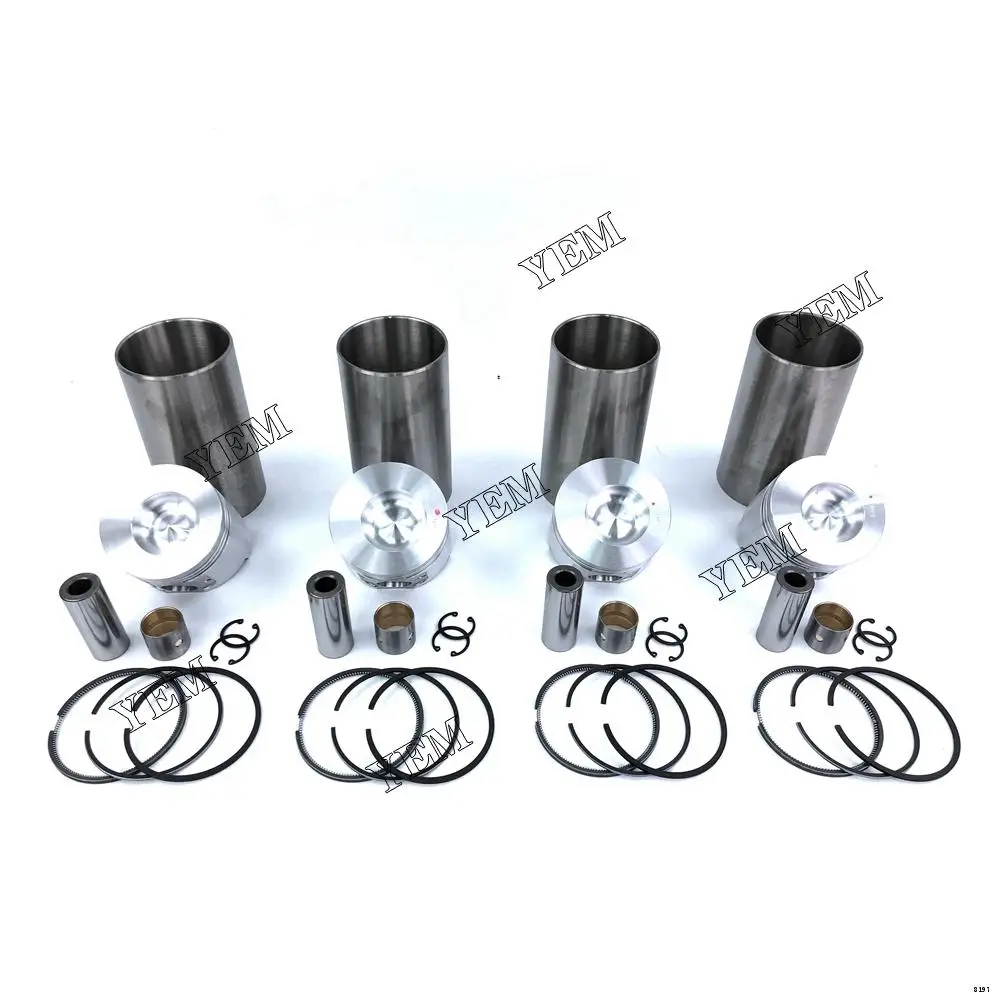 4TNE86 Engine Cylinder Liner Kit With Piston Rings Set Sleeve for Yanmar