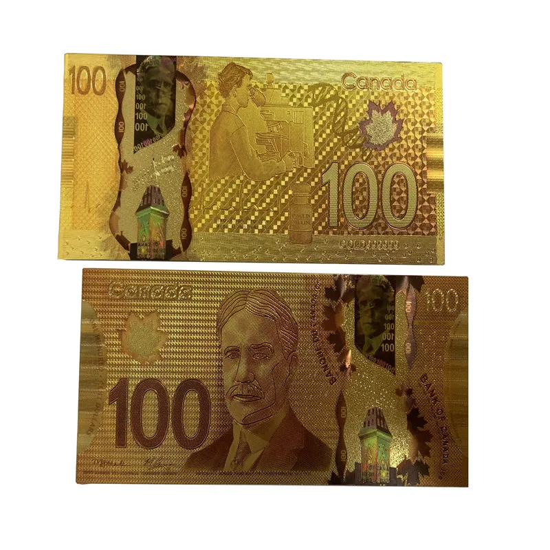 2023 Canadian 100 Dollar Money Collection CAD 100 Gold Canada Dollar Bills