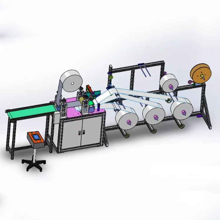 Ультразвуковая полностью автоматическая одноразовая Нетканая ткань N95 формовочная пленка KN95 машина для резки лицевой маски