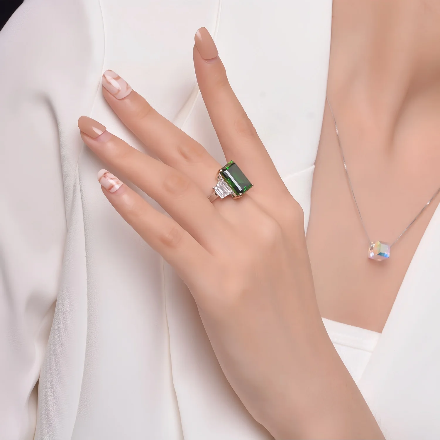 MUSHAN Jewelry Factory 925 Sterling Silver Ring Women Wedding Bands Lab Grown Gemstones Big 8ct 5A Zircon Fine Jewelry Rings