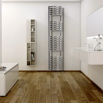 High Quality Customizable Mild Steel Towel Warmer Powder Coated or Chrome Finish with Modern Ladder Design for Bathrooms