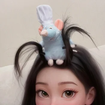 Ugly Doll Hair Clasp And Ratatouille King Hair Clip And Toothless Bab-Cotton Doll Plush Cartoon Doll Headband Popular Headwear