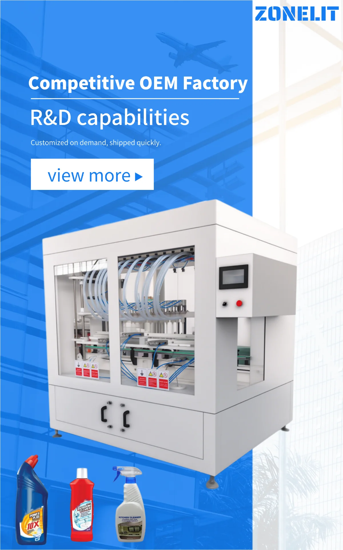Servo Control Automatic Acid Filling Machine Toilet Cleaner Chemicals ...