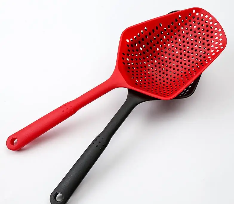 Пластиковая лопата ситечко для овощей нейлоновая ложка большой дуршлаг фильтр супа паста термостойкие ситечки кухонные инструменты