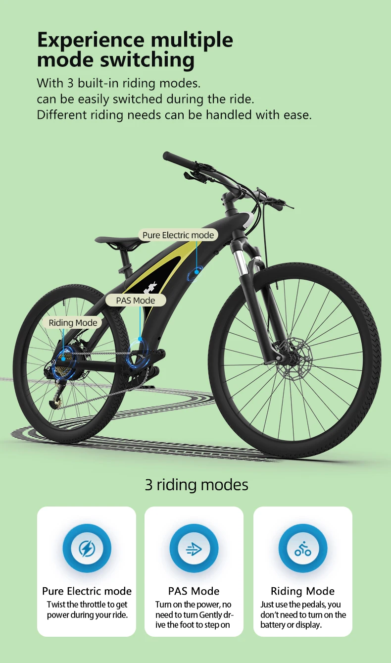 Japanese Electric Bike Shimano9 Speed Elektric Bike Front Shock