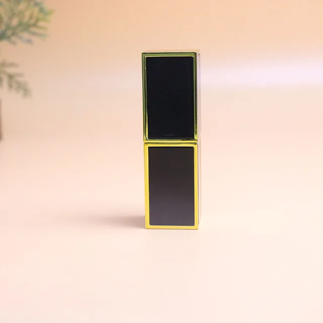 Luxury Custom Lipstick Tube Black and Gold Empty Lipstick Tube 12.1mm Lipstick Tube