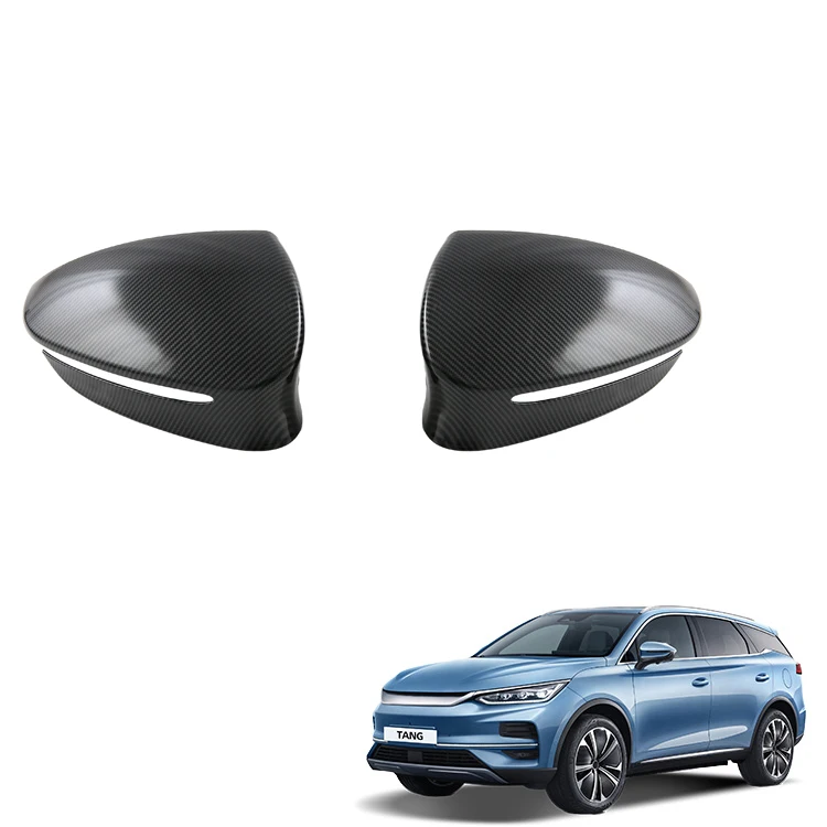 Mirror Cover for BYD Tang Accessories ABS Carbon Fiber Pattern Rear View Mirror Cover Car Interior Accessory
