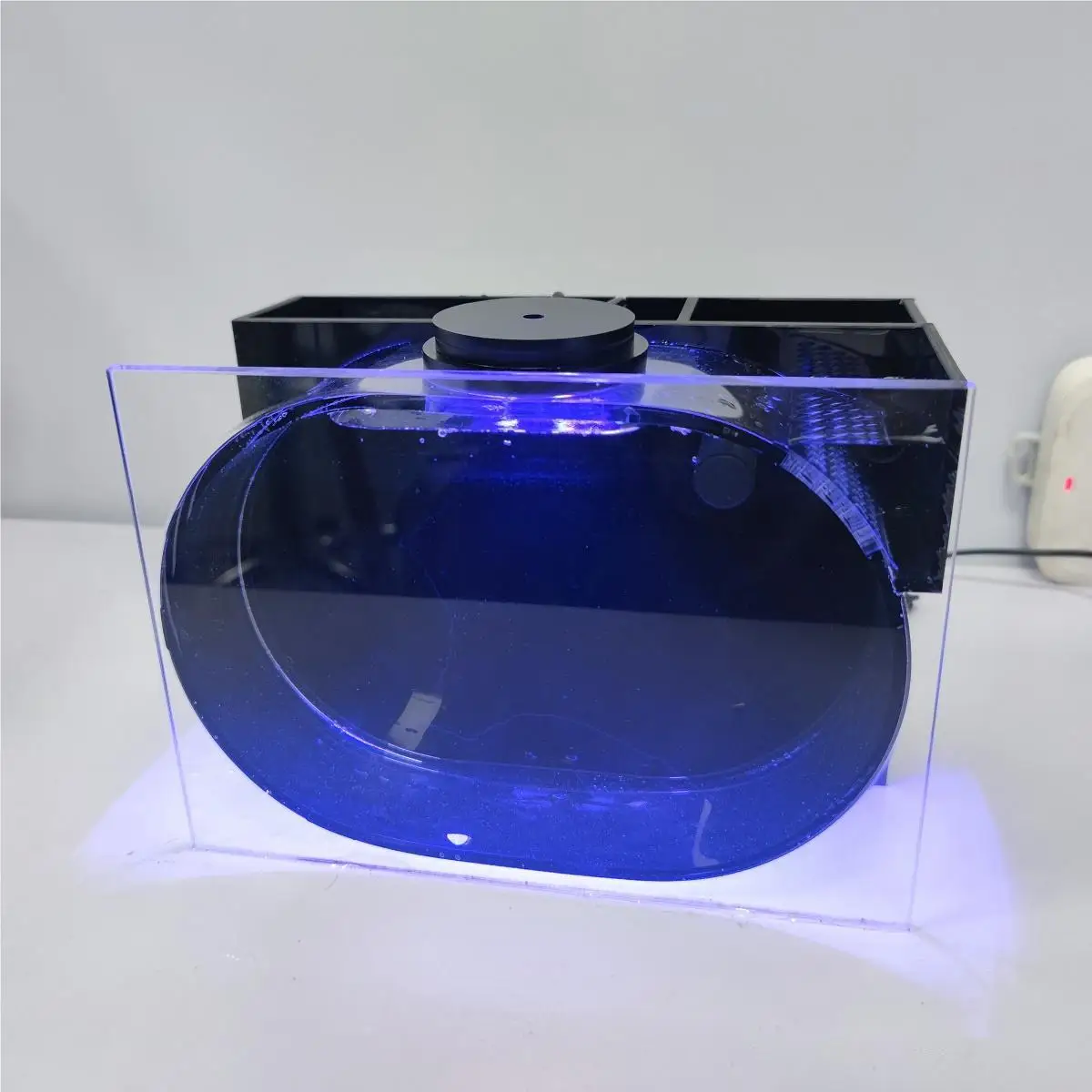 Mini Mini Desktop Acrylic Betta Fish tank Jellyfish Aquarium USB Power Supply