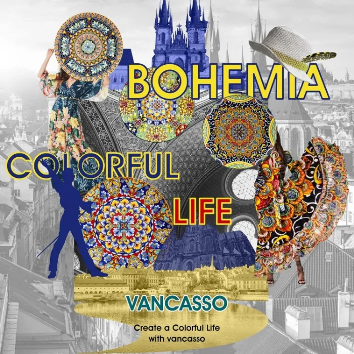 Набор из 6 керамических обеденных тарелок в богемном стиле 10 5 дюймов для микроволновой печи и посудомоечной машины красочные керамические эмалированные блюда