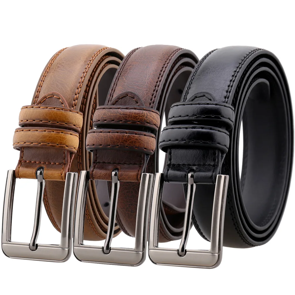 Width 3.3CM spot, men can choose a variety of colors pin buckle belt zk33-560
