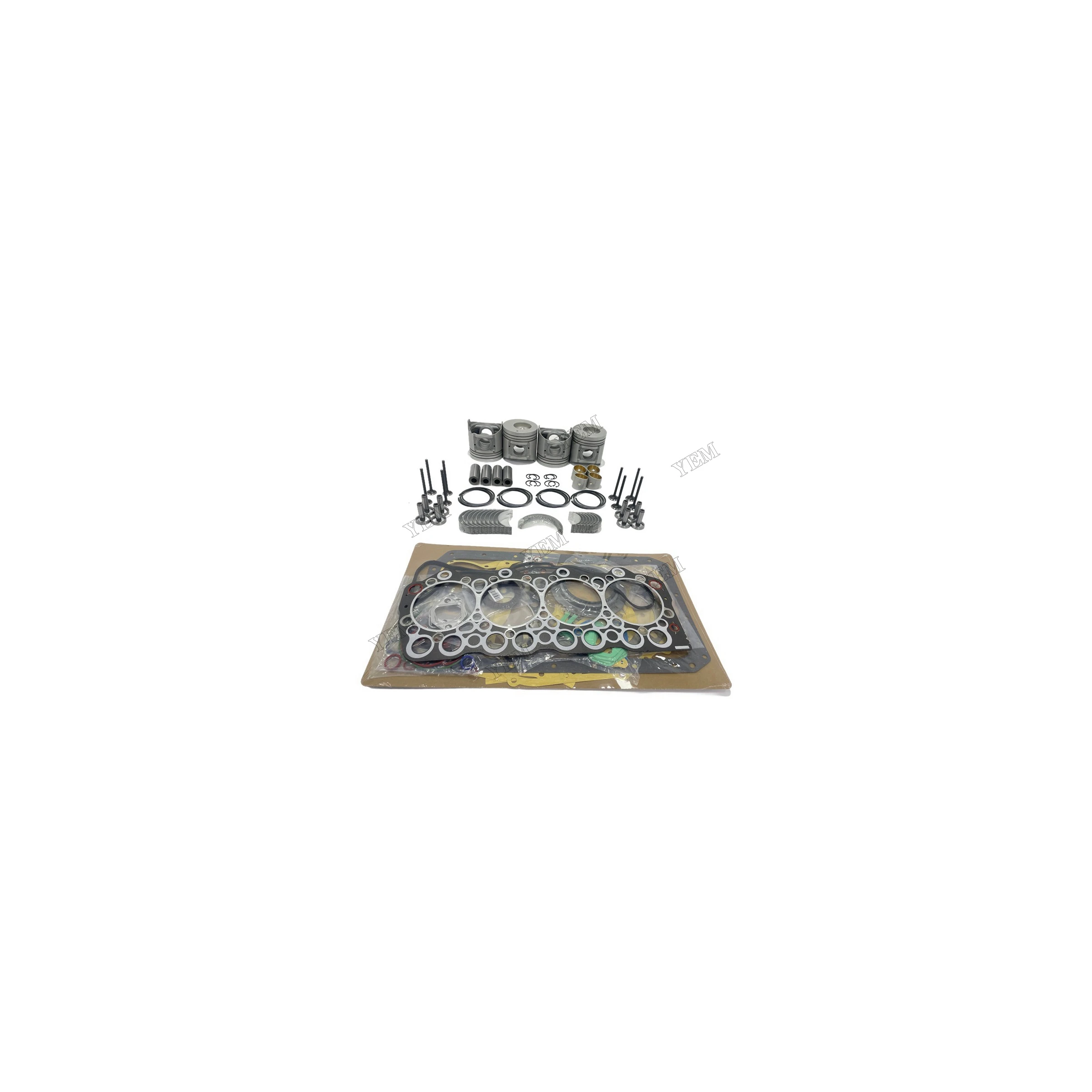 For Mitsubishi 4D35 Overhaul Repair Kit With Cylinder Gasket Set Piston Rings Bearing Valves OEM Engine Parts