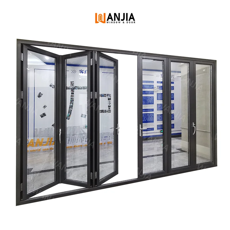 Bulk Bifold Doors Aluminium Folding Patio Exterior Aluminum Bi Folding Glass Door Accordion Doors