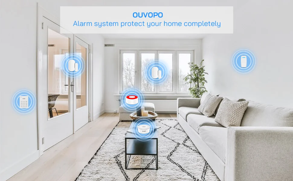 OEM Tuya WiFi Alarm System Smart Home Security System Smart Life WiFi Alert Kit DIY  Factory Selling App Alerts Security Camera