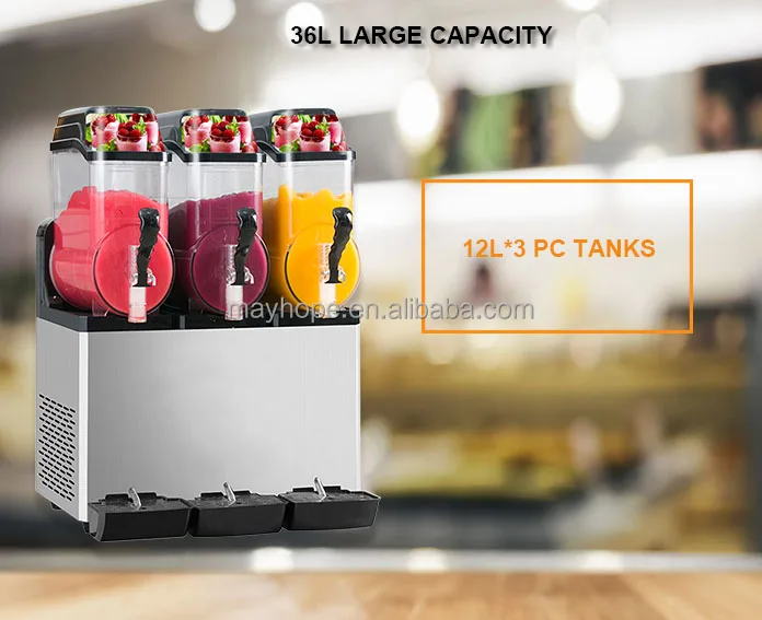 3 Tanks Daiquiri Machine Slush Granita Vending Machine New Slush