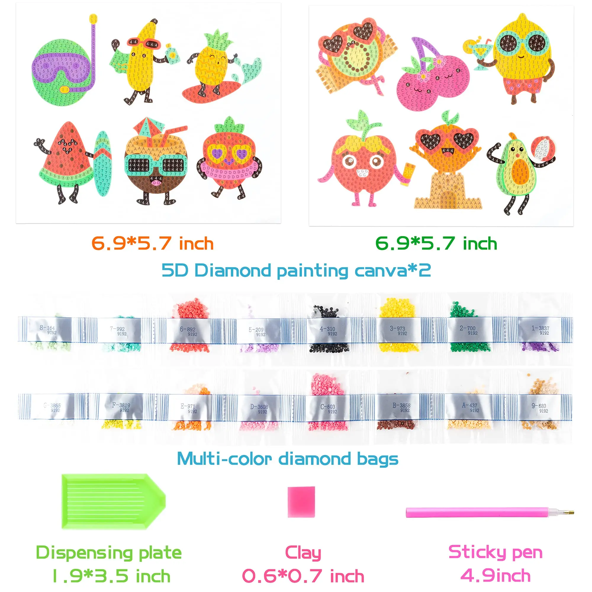 12 Pieces Each Pack 5D Diamond Painting Small Sticker Sets - Buy 12 Pieces  Each Pack 5D Diamond Painting Small Sticker Sets Product on