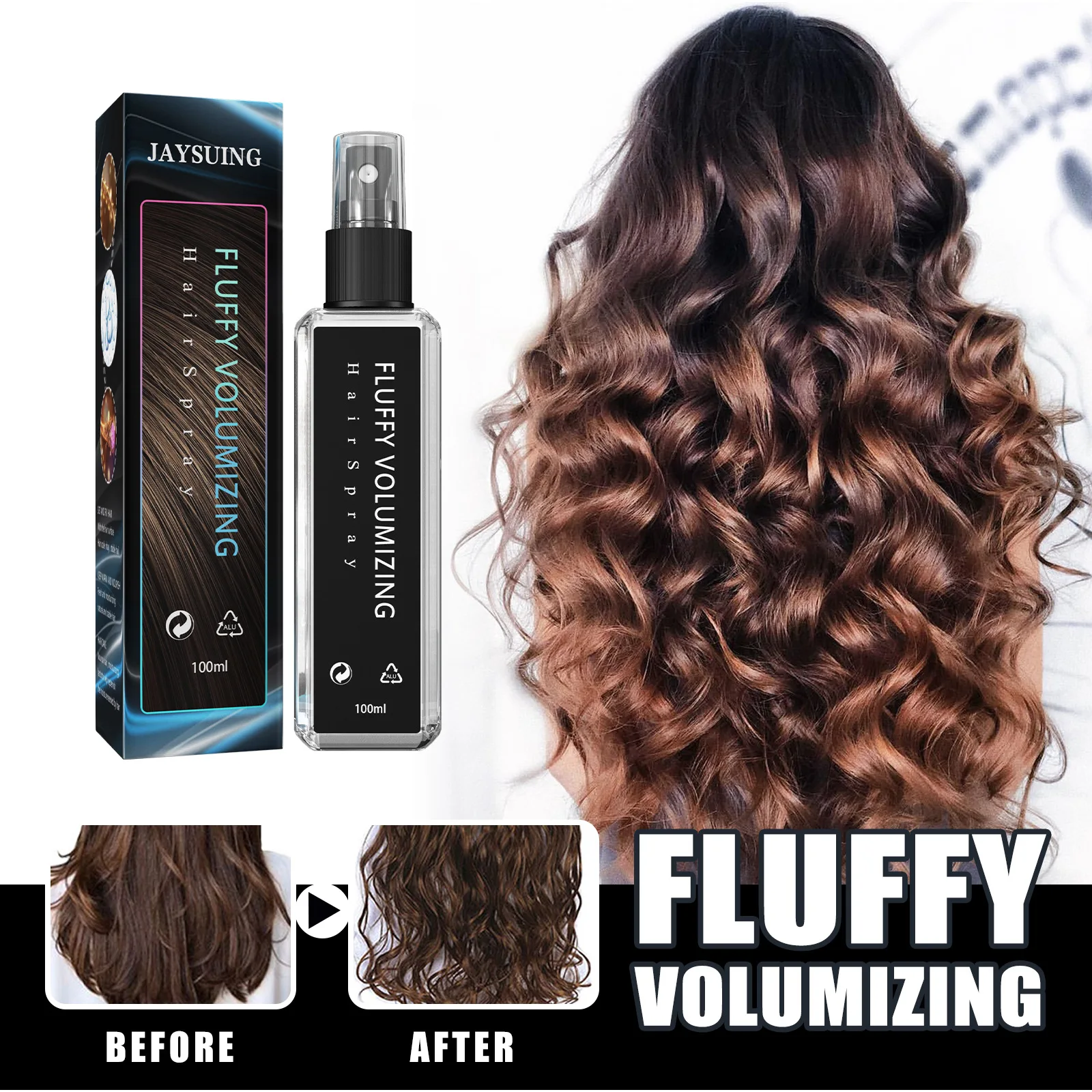 OEM Private Label Fluffy Natural Texturizing Spray Organic Hair Mist Hair Volumizing Spray