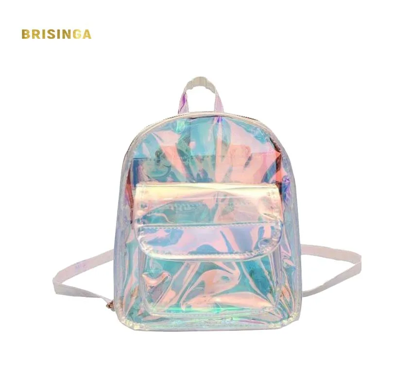 Mochilas Transparentes Pequeñas Personalizadas con Logotipo al por Mayor,  Lindas Bolsas de Plástico Brillantes para Niños, Mochilas Escolares