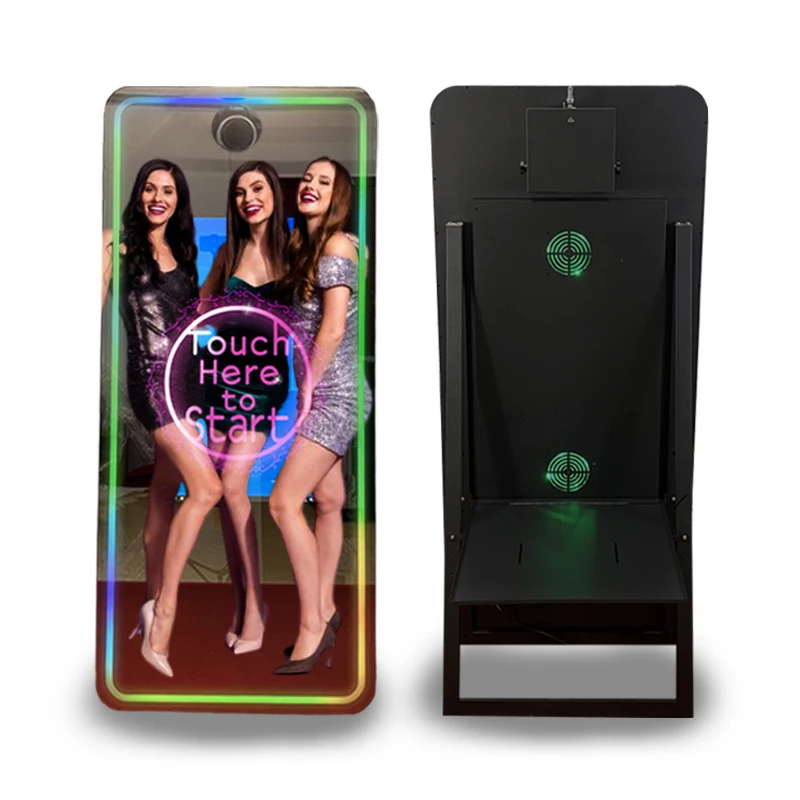 2023 Newest Mirror Photo Booth Selfie Led Frame Portable Touch Screen